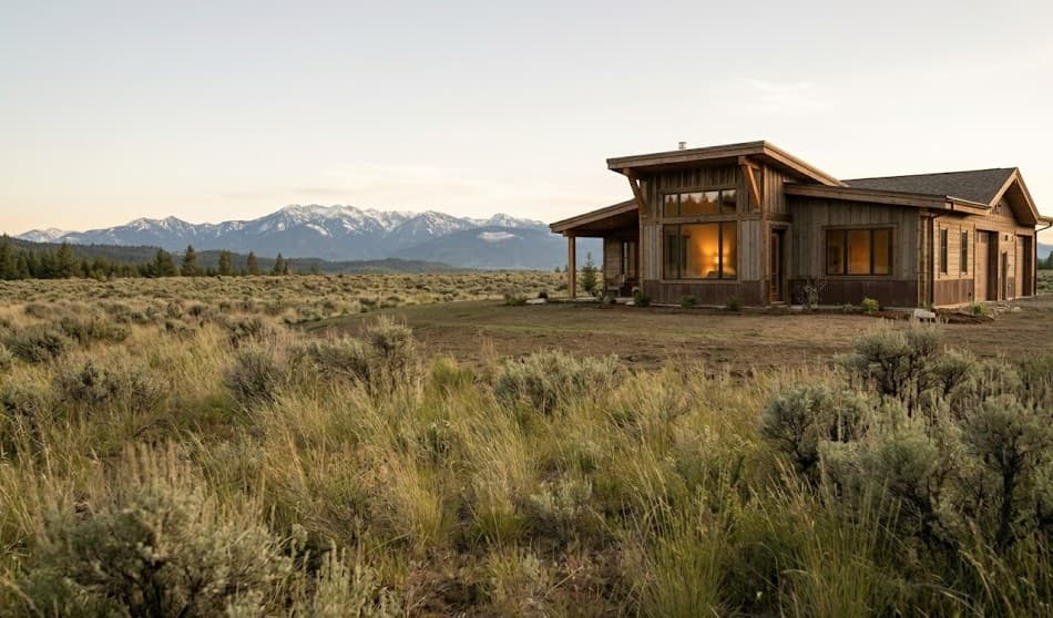 Completed custom home built on raw land in Washington by MKG Construction