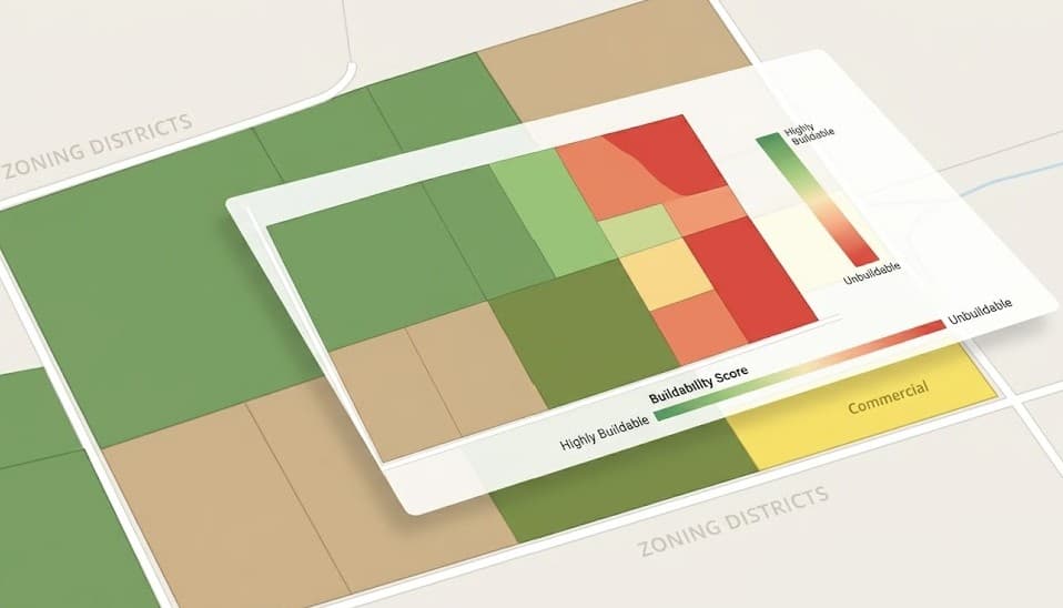 County GIS zoning map for evaluating land buildability in Washington